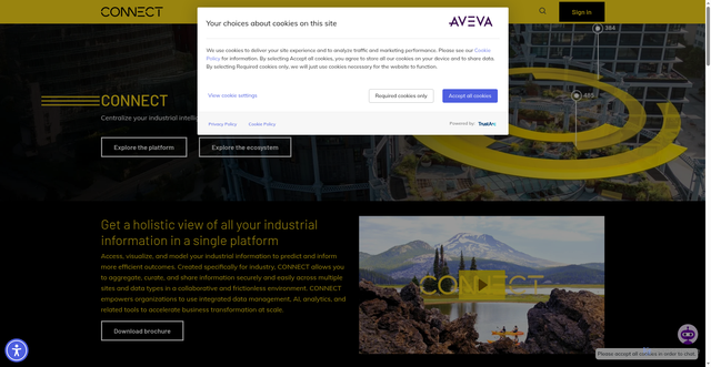 Security scan screenshot of https://capdev-connect.aveva.com