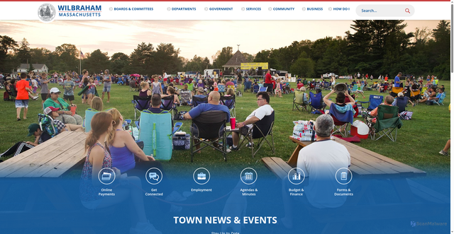 Security scan screenshot of https://wilbraham-ma.gov/