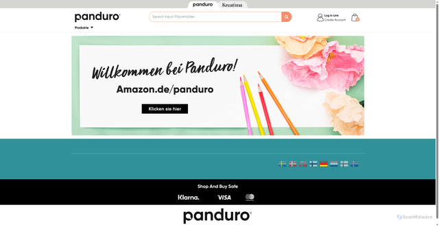 Security scan screenshot of https://panduro.com/