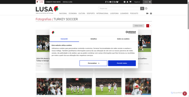 Security scan screenshot of https://www.lusa.pt/fotos?imageid=45849552