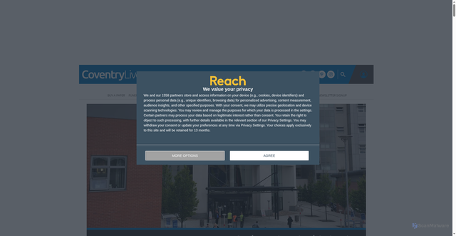 Security scan screenshot of https://www.coventrytelegraph.net