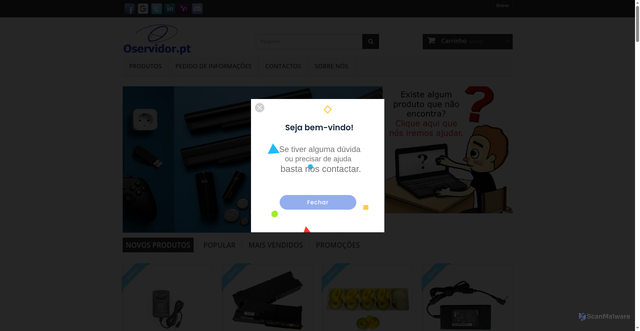 Security scan screenshot of https://www.oservidor.pt