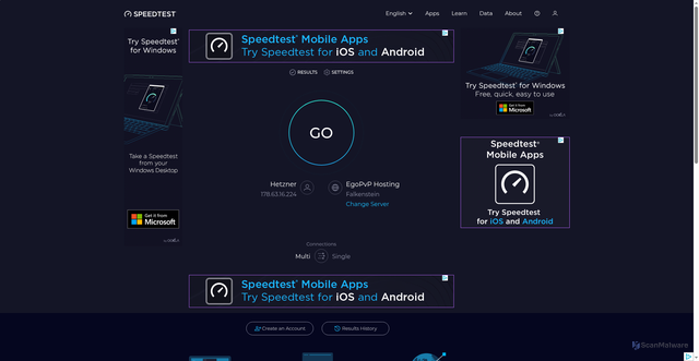 Security scan screenshot of https://a.speedtest235.com