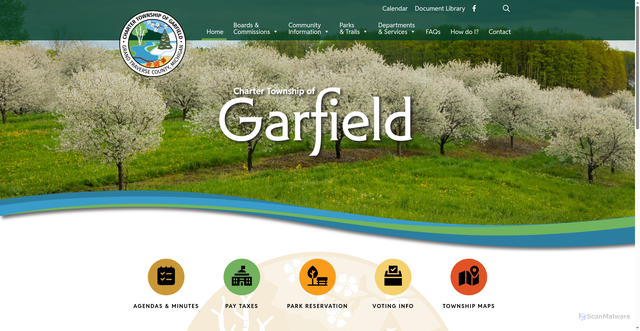 Security scan screenshot of https://www.garfieldmi.gov/