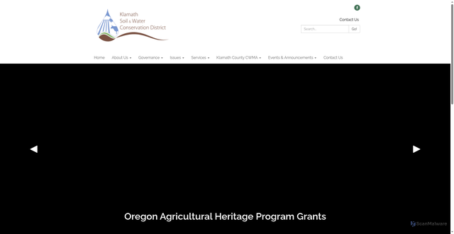 Security scan screenshot of https://www.klamathswcd.gov/