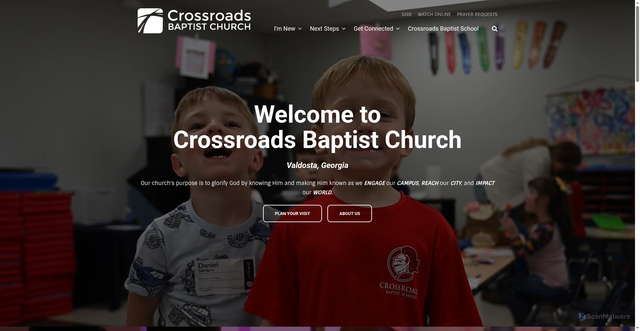 Security scan screenshot of https://crossroadsbaptist.com/