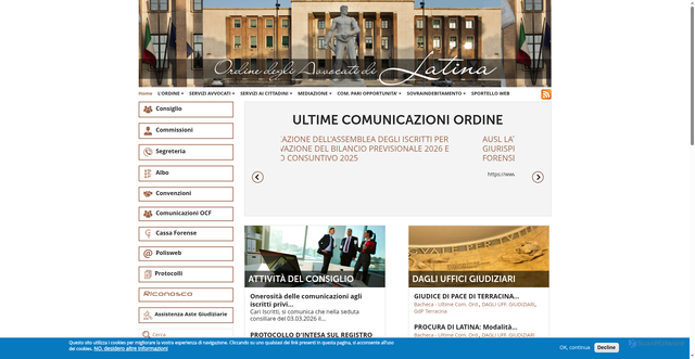 Security scan screenshot of https://www.ordineavvocatilatina.it