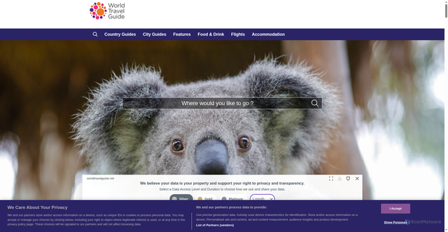 Security scan screenshot of https://www.worldtravelguide.net/guides/oceania/australia/