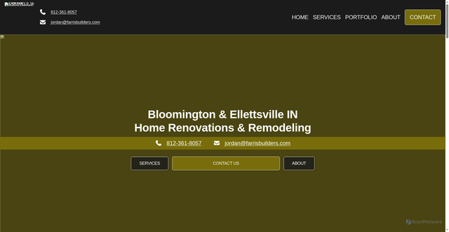 Security scan screenshot of https://farrisbuilders.pages.dev/privacy-policy-2/