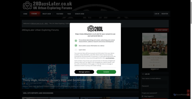 Security scan screenshot of https://28dayslater.co.uk