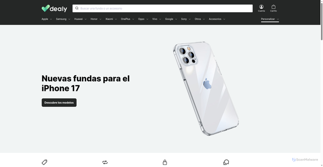 Security scan screenshot of https://dealy.es