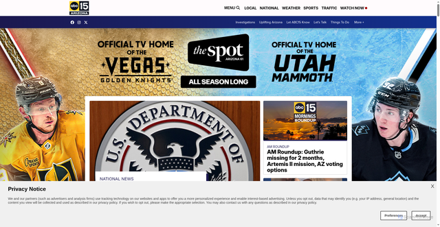 Security scan screenshot of https://www.abc15.com