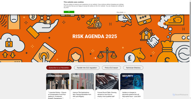 Security scan screenshot of https://www.clc-uk.org/
