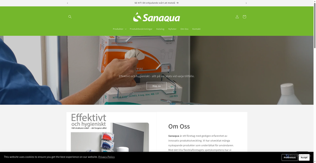 Security scan screenshot of https://sanaqua.se
