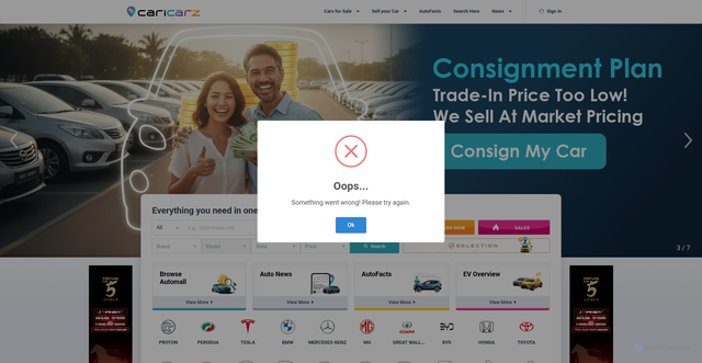 Security scan screenshot of https://caricarz.com