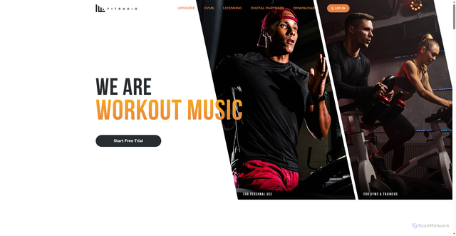Security scan screenshot of https://fitradio.com