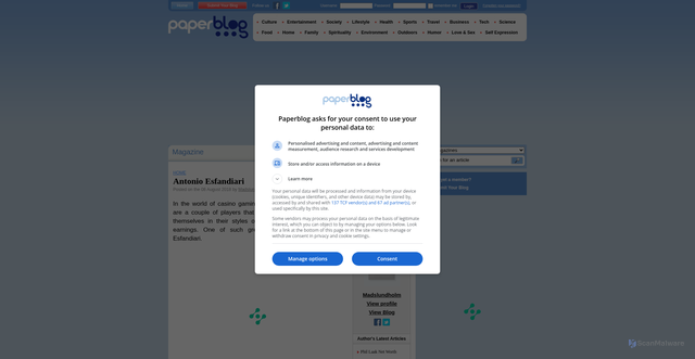 Security scan screenshot of https://en.paperblog.com/antonio-esfandiari-1929500/