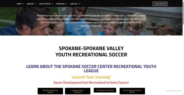 Security scan screenshot of https://sscindoor.com/spokane-youth-soccer/
