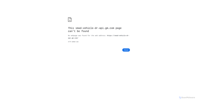 Security scan screenshot of https://smad-vehicle-dr-api.gm.com