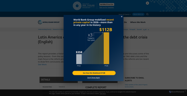 Security scan screenshot of https://documents.worldbank.org/en/publication/documents-reports/documentdetail/207641468772466363