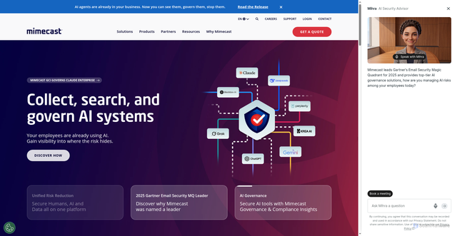 Security scan screenshot of https://url.za.m.mimecastprotect.com