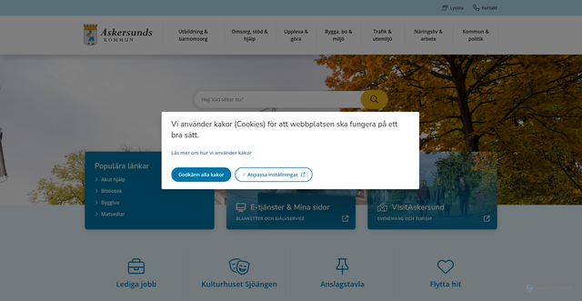 Security scan screenshot of https://www.askersund.se/