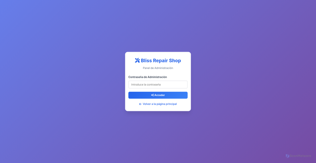 Security scan screenshot of https://blisshoprepairs.pages.dev/admin.html