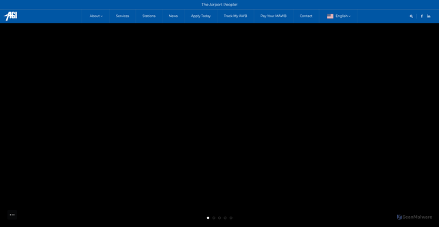 Security scan screenshot of https://agi.aero/