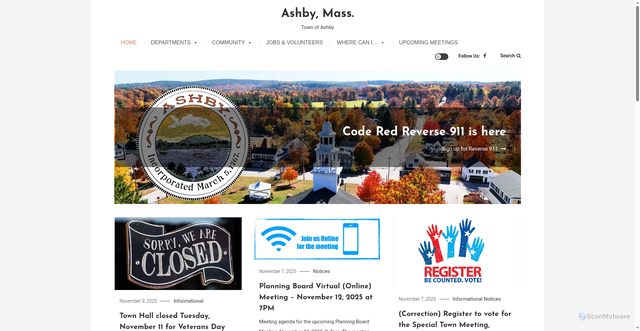 Security scan screenshot of https://ashbyma.gov/