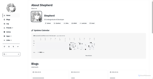 Security scan screenshot of https://shepherds-blog-2j68oxsel4.edgeone.app/