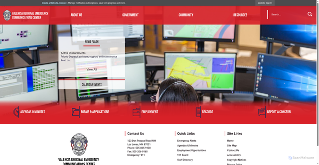 Security scan screenshot of https://vrecc-nm.gov/