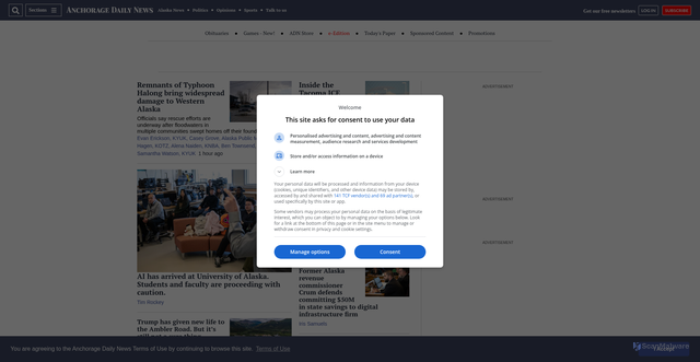 Security scan screenshot of https://www.adn.com/