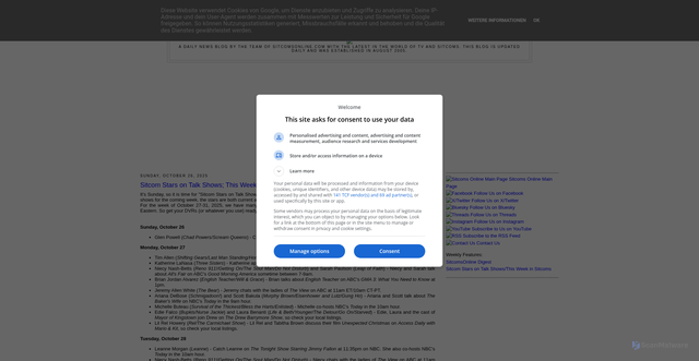 Security scan screenshot of https://blog.sitcomsonline.com/