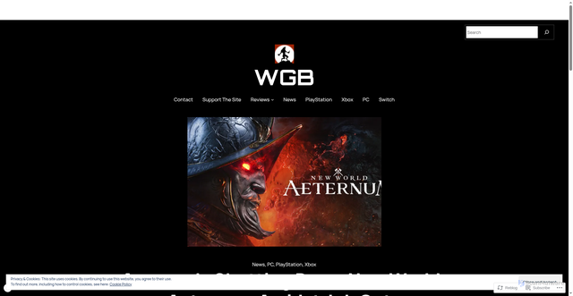 Security scan screenshot of https://wolfsgamingblog.com/2025/10/28/amazon-is-shutting-down-new-world-aeternum-amidst-job-cuts/