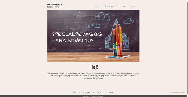 Security scan screenshot of https://specialpedagogen.se