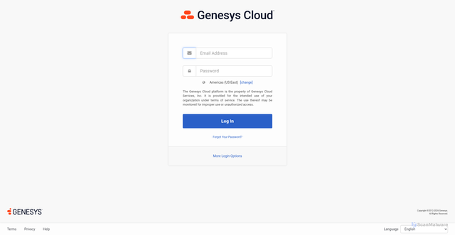 Security scan screenshot of https://apps.mypurecloud.com