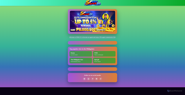 Security scan screenshot of https://5jiliph.com/?host=https://t12yjx.com?ch=70347