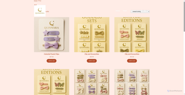 Security scan screenshot of https://quinnara.com/shop/