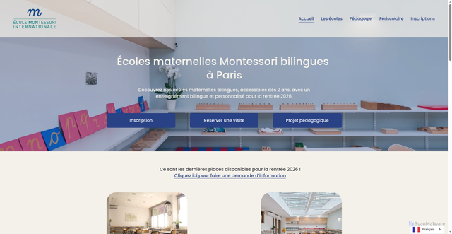 Security scan screenshot of https://ecole-montessori-internationale.fr