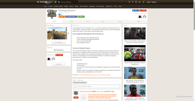 Security scan screenshot of https://pittsburgh-marathon.runnerspace.com/