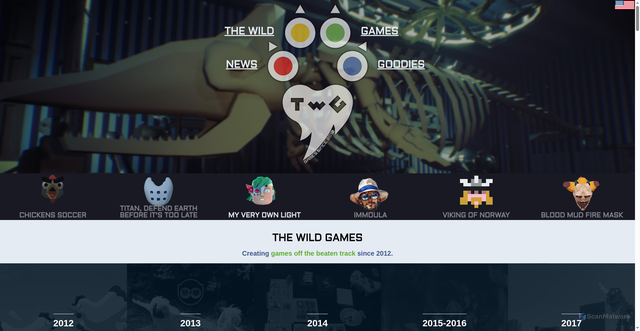 Security scan screenshot of https://thewildgames.com/