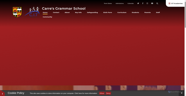 Security scan screenshot of https://www.carres.lincs.sch.uk/