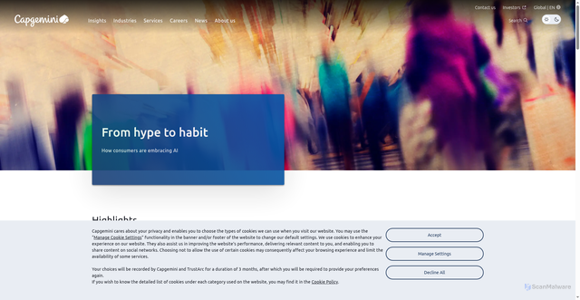 Security scan screenshot of https://www.capgemini.com