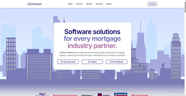 Security scan screenshot of https://podium-solutions.co.uk