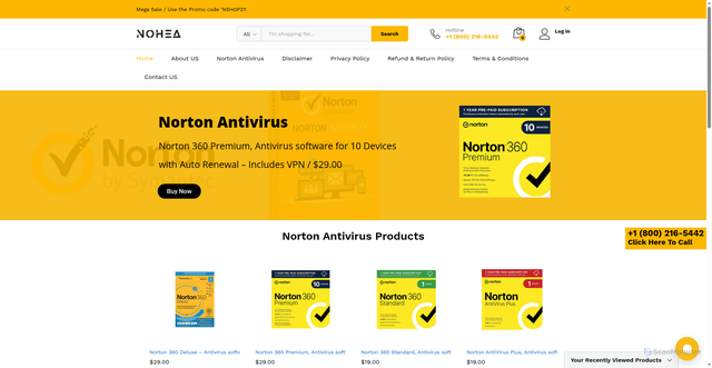 Security scan screenshot of http://nohea.xyz