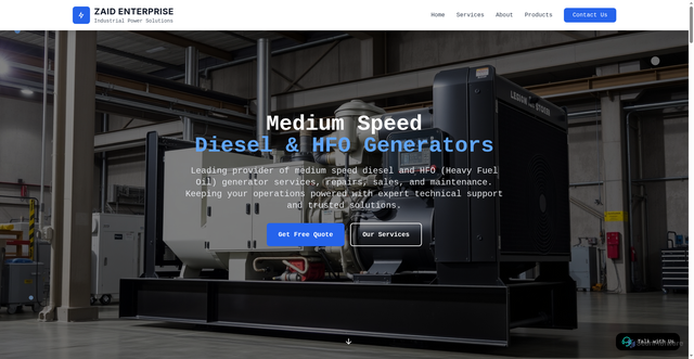 Security scan screenshot of http://zaidenterpriseindustrial.com/