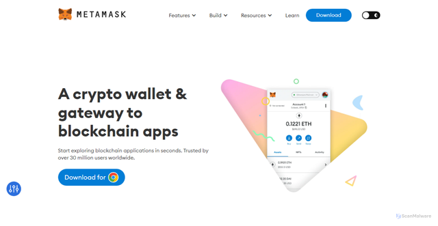 Security scan screenshot of https://mteamaaskwallet.webflow.io/