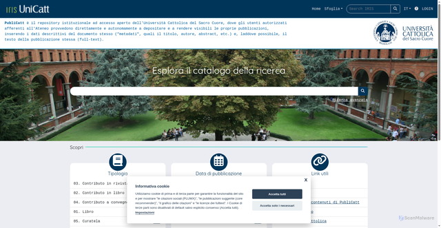 Security scan screenshot of https://publicatt.unicatt.it