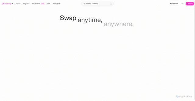 Security scan screenshot of https://www.web-git-main-uniswap.vercel.app/