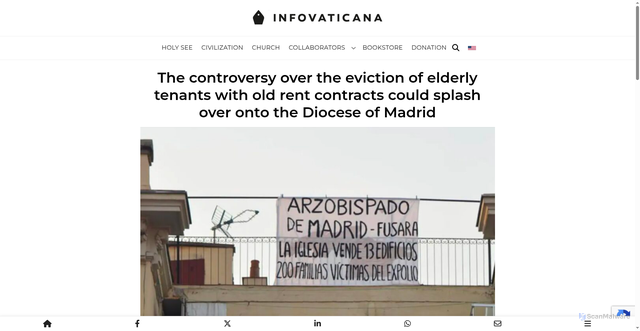 Security scan screenshot of https://infovaticana.com/en/2026/09/24/the-controversy-over-the-eviction-of-elderly-people-with-old-rent-contracts-could-splash-the-diocese-of-madrid/